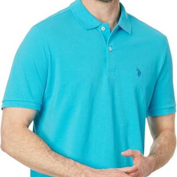 U.S. Polo Assn. Men's Classic Polo Shirt, Medium, Blue Sea - Picture 1 of 5